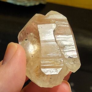 Rare 3x Moving Herkimer Diamond Moving Carbon Inclusion X3 Huge Twin 58.24g